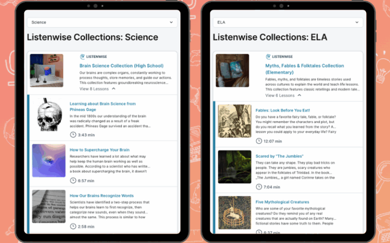 Listenwise Native Explore 80+ New Listenwise Collections
